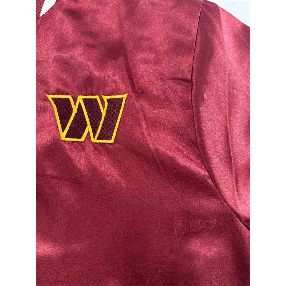 Washington Commanders Women's Satin Rhinestone Bomber Jacket NFL Size Medium